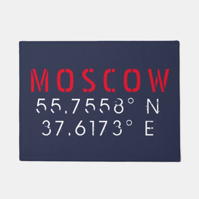Moscow Longitude Latitude II Doormat (Front)