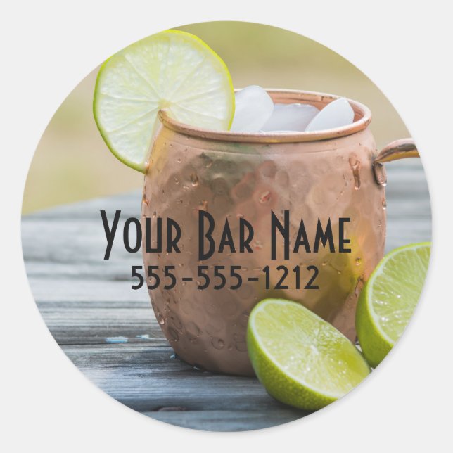 Moscow Mule Advertisement Classic Round Sticker (Front)