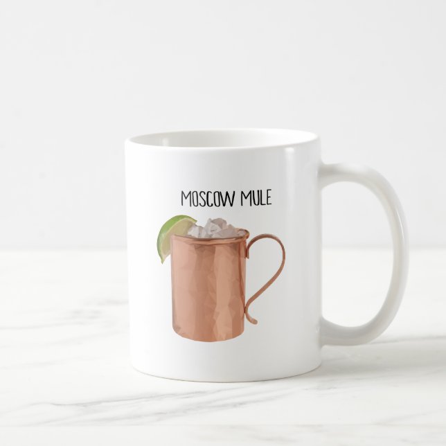 Moscow Mule Copper Mug Low Poly Geometric Design (Right)