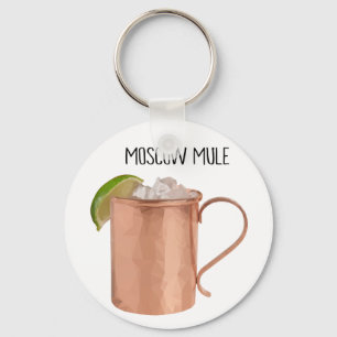 Moscow Mule Copper Mug Low Poly Geometric Design Key Ring