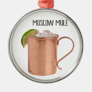 Moscow Mule Copper Mug Low Poly Geometric Design Metal Tree Decoration