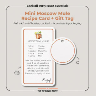 Moscow Mule Mini Cocktail Recipe Card