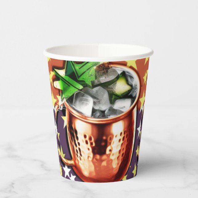 Moscow Mule Paper Cups (Left)