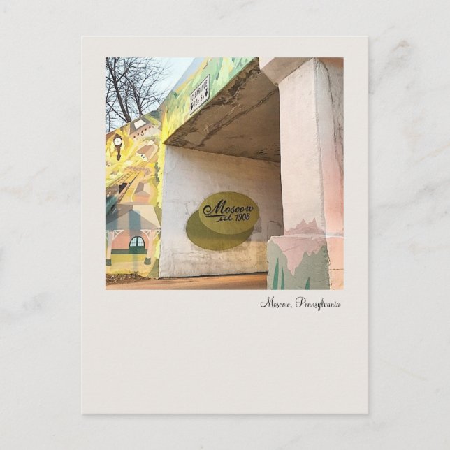 Moscow,PA-Railroad Bridge Market St. & PA 435 Postcard (Front)