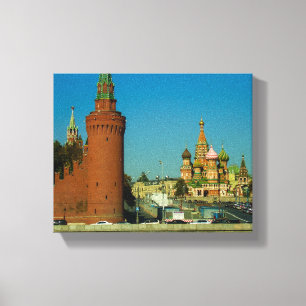 Moscow Red Square St Basil's Russia Architecture Canvas Print