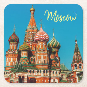 Moscow Red Square St Basil's Russia Coaster