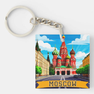 🧲 Moscow Russia City Memory Key Ring