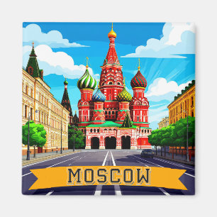🧲 Moscow Russia City Memory Magnet