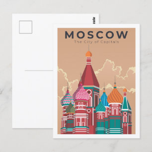 Moscow Russia Famous Travel Place Postcard