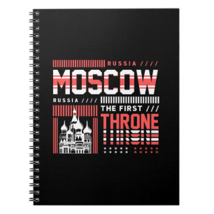 Moscow Russia Landmark Typography Travel Notebook
