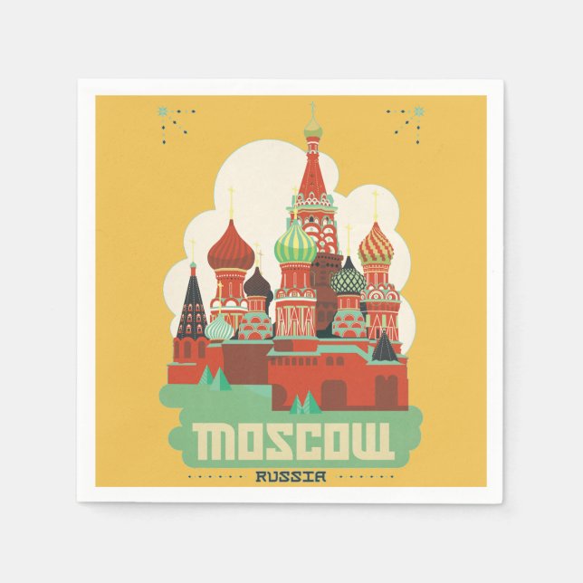 Moscow Russia Napkin (Front)