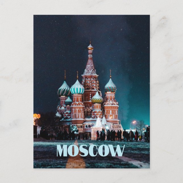 Moscow Russia St. Basil’s Cathedral Postcard (Front)