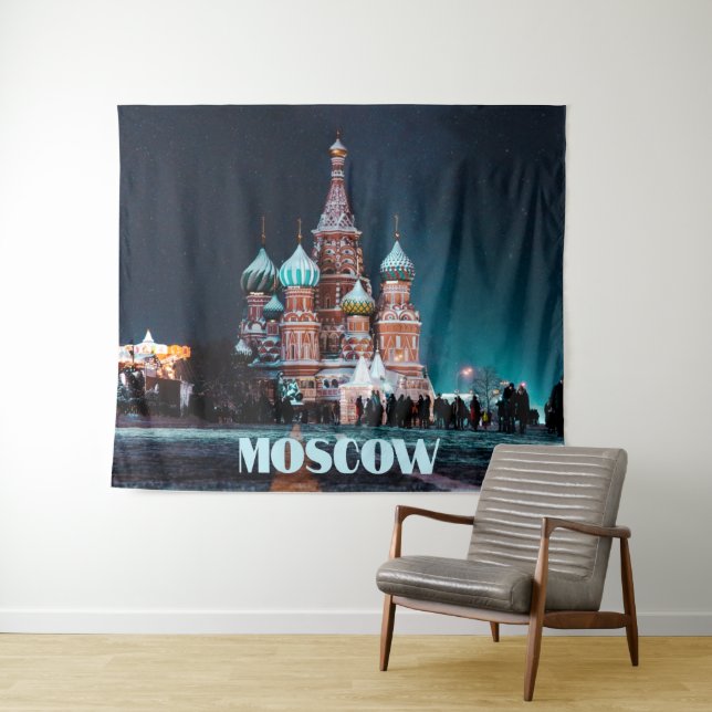 Moscow Russia St. Basil’s Cathedral Tapestry (In Situ (Horizontal))