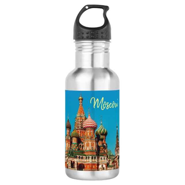 Moscow Russia St Basil's Cathedral 532 Ml Water Bottle (Front)