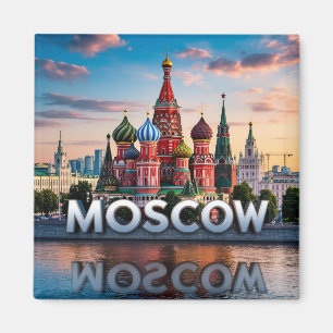 🧲 Moscow Russia Tourist Keepsake 🇷🇺 Magnet