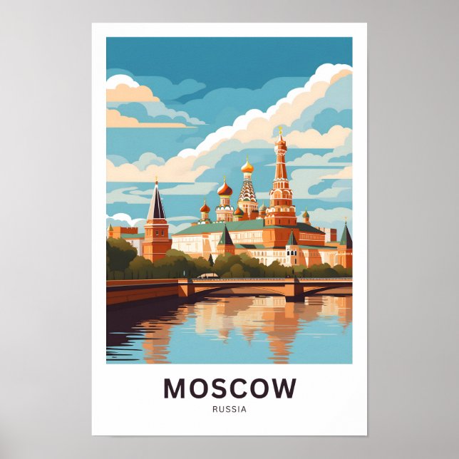 Moscow Russia Travel Print (Front)