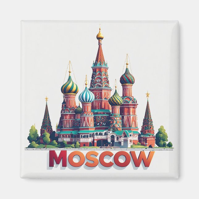 🧲 Moscow Russia Trip Reminder 🇷🇺 Magnet (Front)