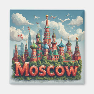 🧲 Moscow Russia Vacation Souvenir 🇷🇺 Magnet