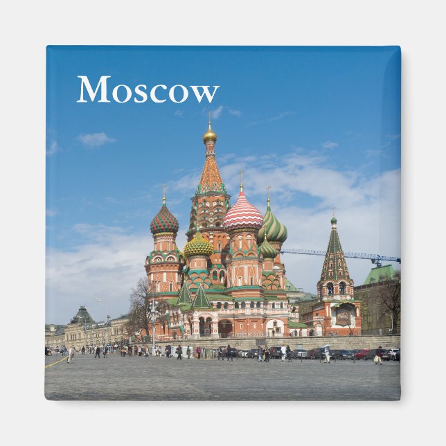 Moscow, Saint-Basil cathedral Magnet (Front)