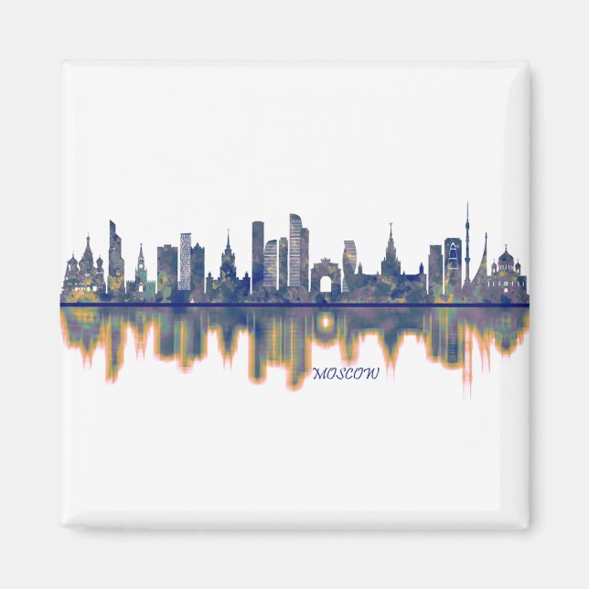 Moscow Skyline Magnet (Front)