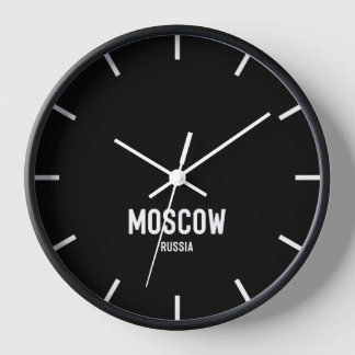 Moscow Time Zone Newsroom Wall Clock