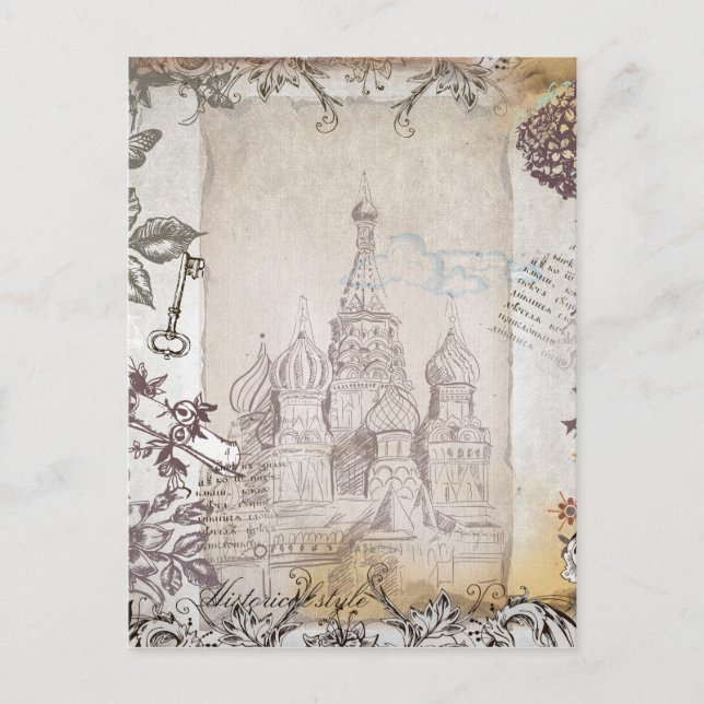 Moscow Vintage Style Post Card (Front)