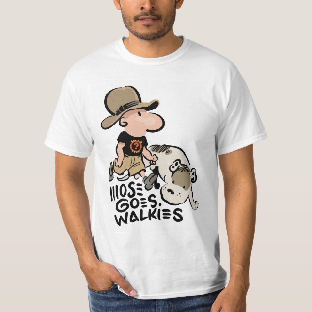 Mose Goes Walkies Tee Shirt (Front)