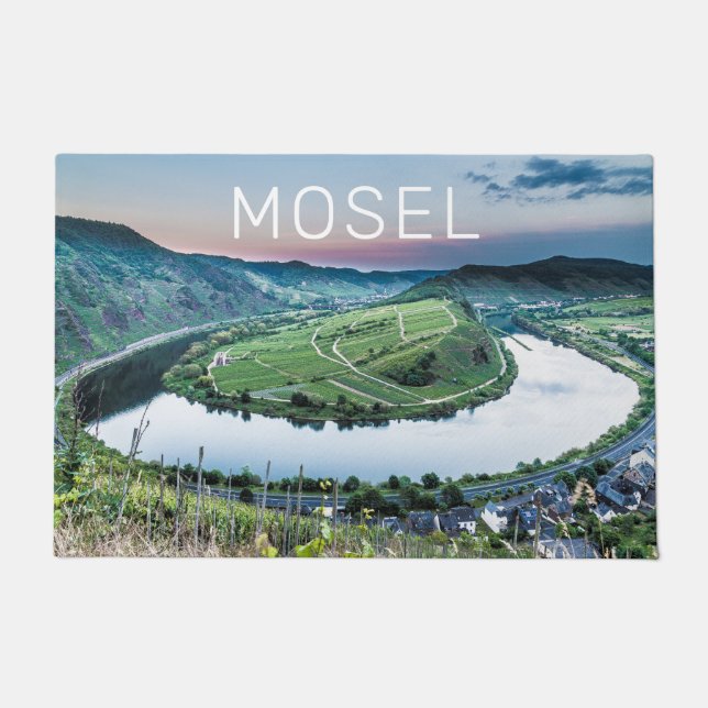 Moselle Calmont Loop Bremm Sunset River Souvenir Doormat (Front)