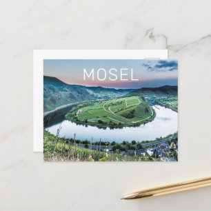 Moselle Calmont Loop Bremm Sunset River Souvenir Holiday Postcard