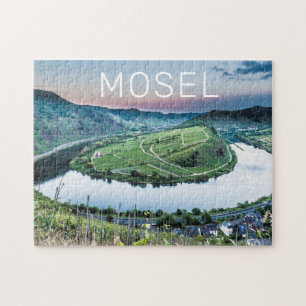 Moselle Calmont Loop Bremm Sunset River Souvenir Jigsaw Puzzle