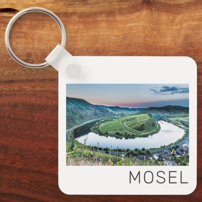 Moselle Calmont Loop Bremm Sunset River Souvenir Key Ring (Front)