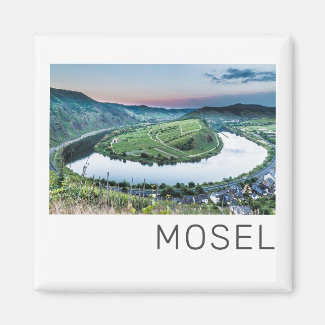 Moselle Calmont Loop Bremm Sunset River Souvenir Magnet (Front)