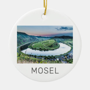 Moselle Calmont Loop Sunset River Souvenir Ceramic Tree Decoration