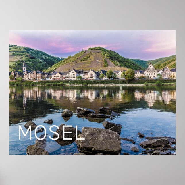 Moselle Ediger Eller Sunset River Cochem Souvenir Poster (Front)