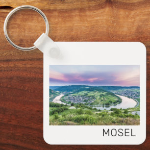 Moselle Loop Sunset Kroev Panorama Germany Key Ring