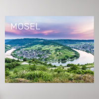 Moselle Loop Sunset Kroev Panorama Germany