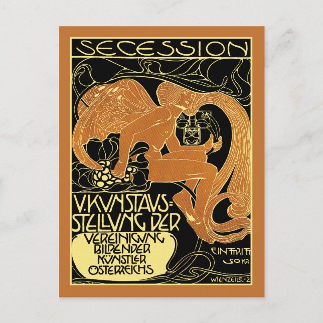 Moser Art Postcard:  Vienna Secession Art Exhibit Postcard (Front)