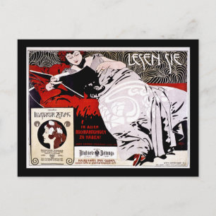 Moser Kolo 1900 - Lesen Sie - "Read Me" Postcard