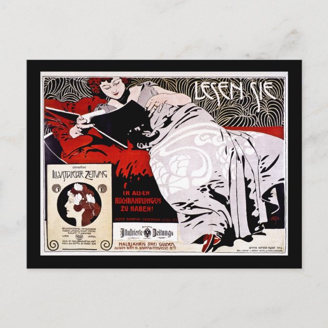 Moser Kolo 1900 - Lesen Sie - "Read Me" Postcard (Front)