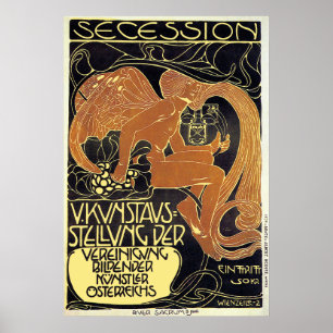 Moser Poster:  Vienna Secession Art Exhibition Poster
