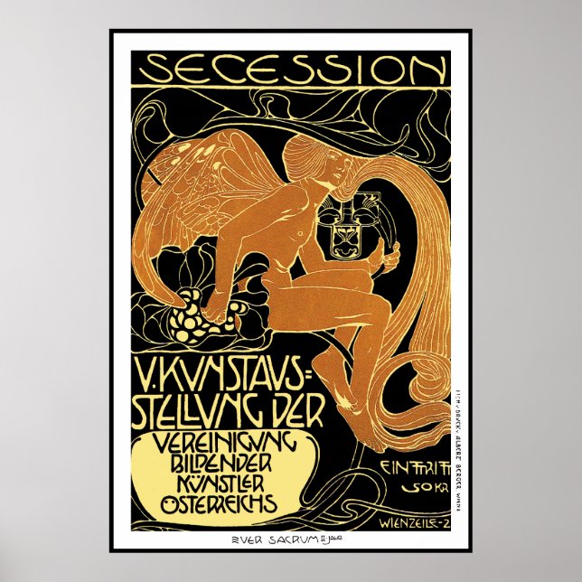 Moser Poster:  Vienna Secession Art Exhibition Poster (Front)