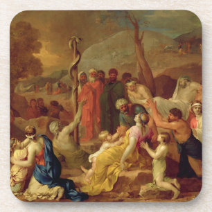Moses and the Brazen Serpent, c.1653-54 (oil on ca Coaster