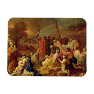 Moses and the Brazen Serpent, c.1653-54 (oil on ca Magnet
