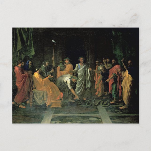 Moses and the Brazen Serpent (oil on canvas) Postcard (Front)