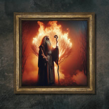 Moses and The Burning Bush Christian Bible Art