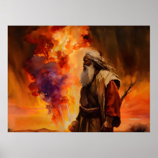 Moses And The Burning Bush Poster