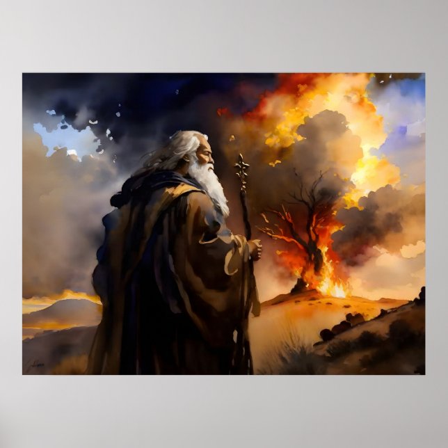 Moses And The Burning Bush Poster (Front)