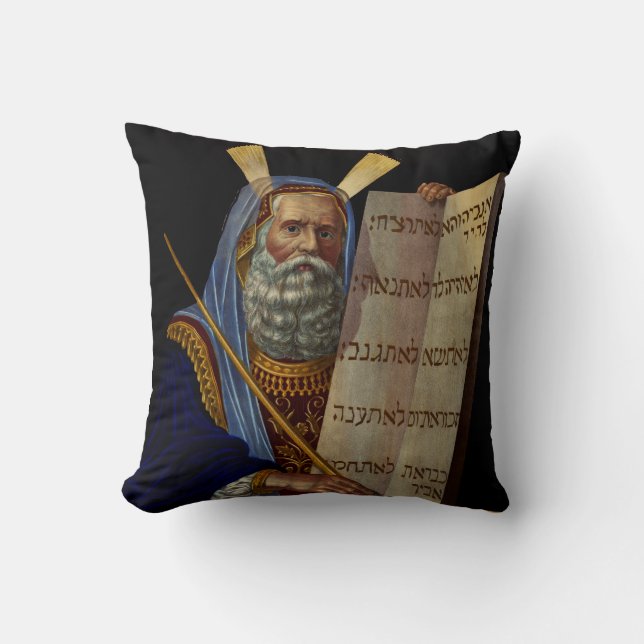 Moses And The Tablets Of The Law Art Cushion (Front)