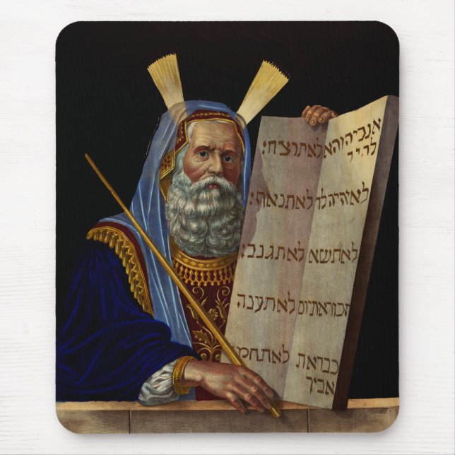 Moses And The Tablets Of The Law Art Mouse Mat (Front)