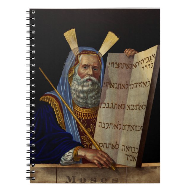 Moses And The Tablets Of The Law Art Notebook (Front)